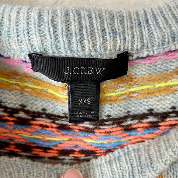 J. Crew Wool Fair Isle Sweater Size XXS - Picture 4 of 5